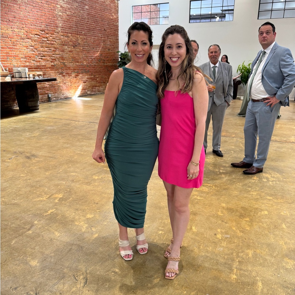 Norma Kamali Green One-Shoulder Sheath Dress